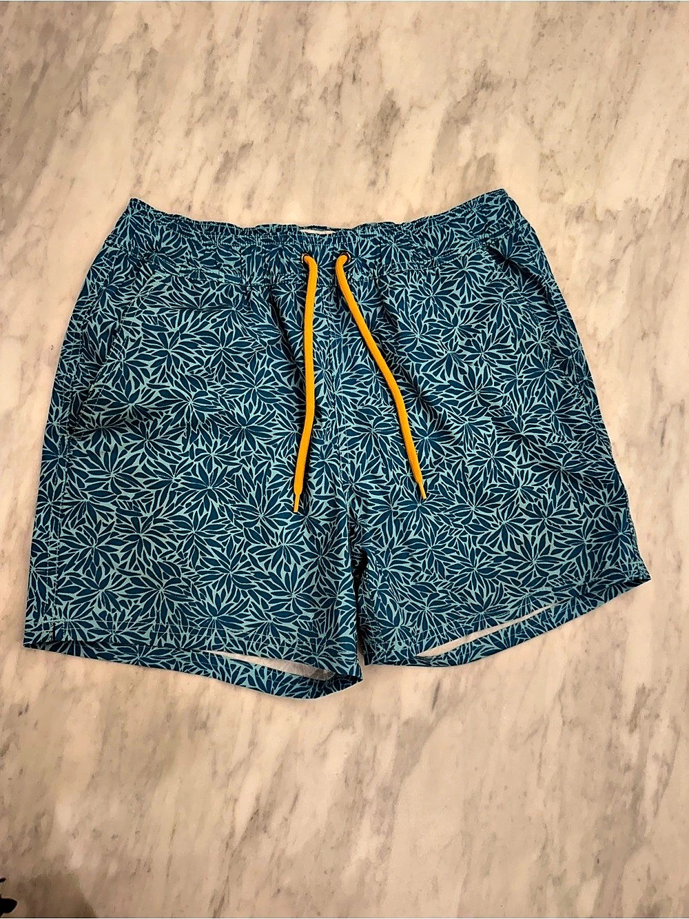 J.Crew Flex Swimwear Blue Floral Swim Trunks Men'Small